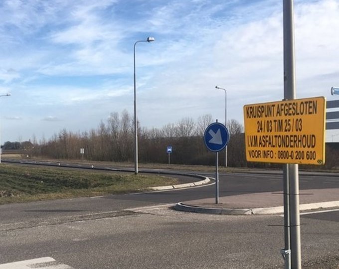 24 en 25 maart: Groot onderhoud kruispunt N242/Leijerdijk