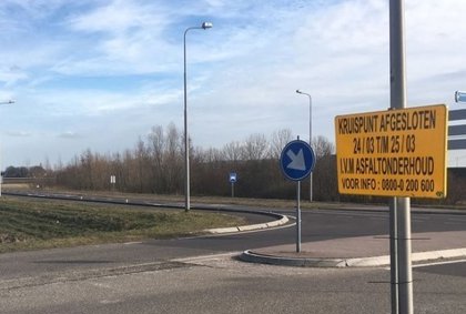 24 en 25 maart: Groot onderhoud kruispunt N242/Leijerdijk
