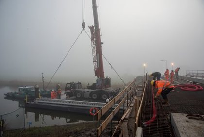 Werkzaamheden Leierbrug verlopen voorspoedig