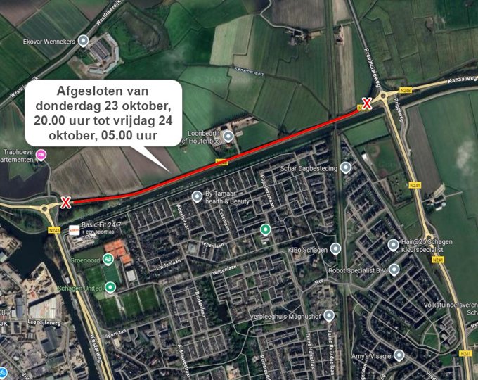 Werkzaamheden: N248 Kanaalweg dicht in de avond en nacht van 23 op 24 oktober 2025 - gemeente Schagen Werkzaamheden: N248 Kanaalweg dicht in de avond en nacht van 23 op 24 oktober 2025 - gemeente Schagen